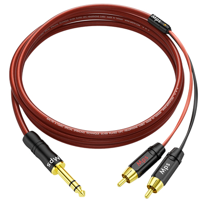 Mps发烧6.5转RCA一分二音频线