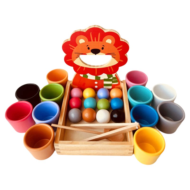 蒙氏早教颜色认知分类喂食玩具