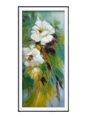 花卉油画陶学仕作品尺寸32*72厘米天津鼓楼艺术馆展卖