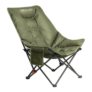 户外折叠椅坐躺两用便携式午休躺椅巨型露营月亮椅休闲晒太阳椅子