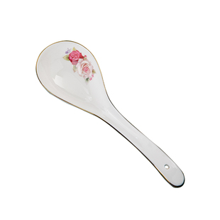 中式景德镇餐具套装大汤勺陶瓷大号盛汤长柄家用创意网红大勺商用