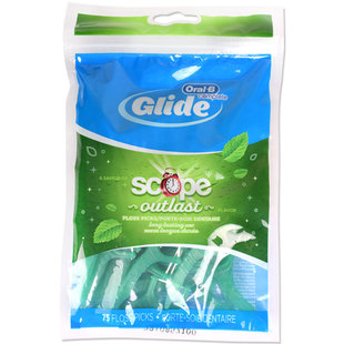 oralb欧乐比欧乐b牙线细牙线棒超细护理牙签刷薄荷味扁进口glide