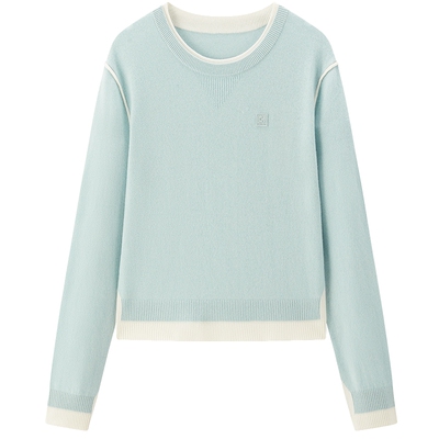 【商场同款】乐町轻氧系列全羊毛针织衫冬新款内搭毛衣C8EEF4143