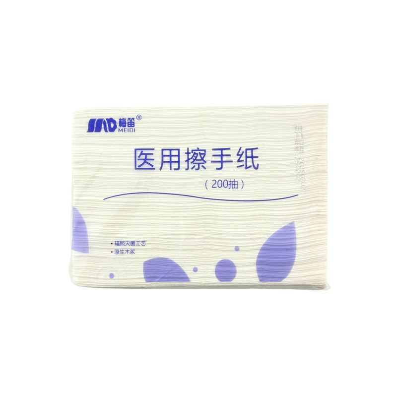 梅笛医用擦手纸加厚加大无纸屑