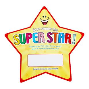 星星刮刮卡小学生奖励创意英语教具自制儿童幸运抽奖刮刮乐幼儿园
