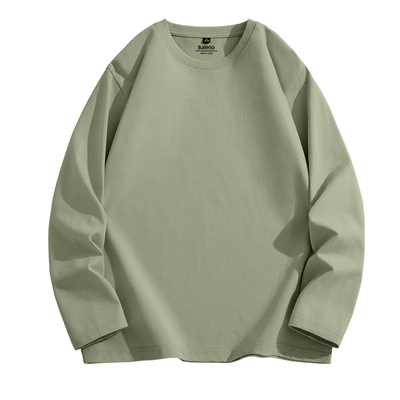 班尼路男生春季纯棉重磅长袖t恤