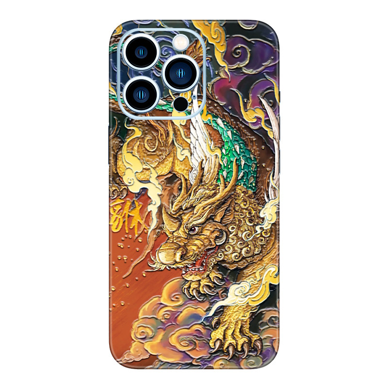 iPhone17Promax浮雕手机背膜适用苹果14plus后膜13mini背贴12全包边15后壳彩膜7/8后盖贴纸16