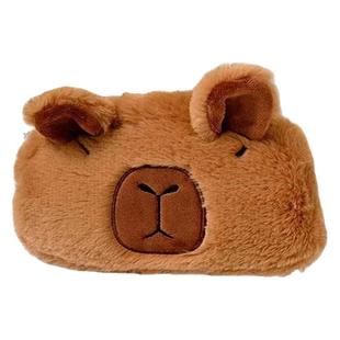 毛绒笔袋可爱奶呼呼卡皮巴拉笔袋颜值ins风卡通笔袋大容量文具