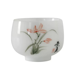 淄博博山陶瓷琉璃大观园高端冰种玉瓷主人茶杯高档商务伴手礼盒装