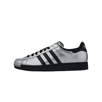 Adidas灰银黑贝壳头2代休闲板鞋