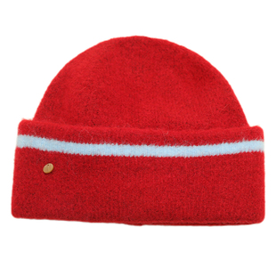 含羊毛韩版棕色针织冷帽女冬季大头围保暖护耳帽显脸小防寒毛线帽