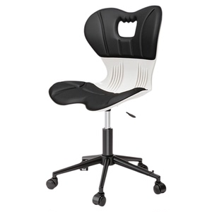 万向轮小凳子可升降护腰电脑椅家用滑轮凳久坐靠背椅子卧室化妆椅