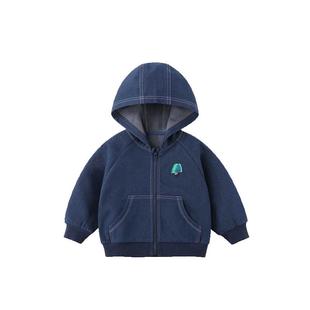 【磨毛软牛仔】齐齐熊宝宝牛仔外套男童春秋款儿童连帽衣户外上衣