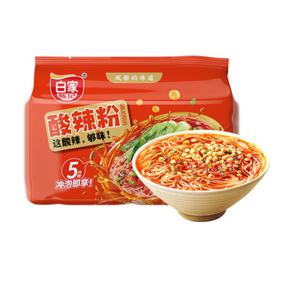 【天猫U先】白家陈记酸辣粉4连包冲泡粉丝米线方便速食重庆酸辣粉