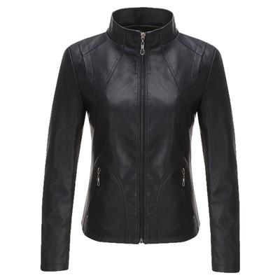 真皮皮衣女短款立领皮夹克小外套