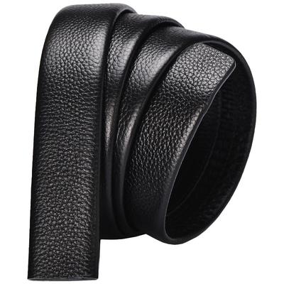 男士自动扣真皮腰带不带头