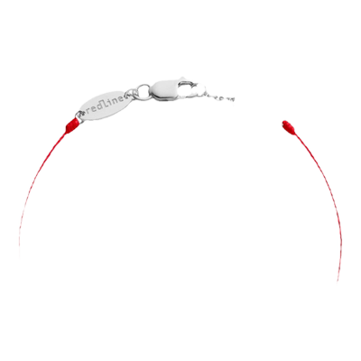 Redline/红绳女士白金矩形长条简约优雅精致Lingot手链幸运手绳