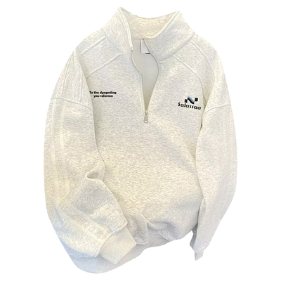 小尼力复古半拉链卫衣