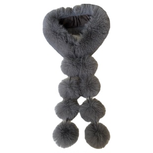 千金感仿皮草狐狸毛围巾秋冬大衣外套保暖围脖法式洋气领子披肩女