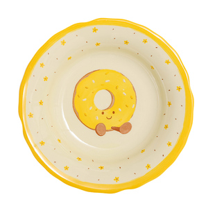 可爱盘子菜盘2025新款家用陶瓷碗碟餐具釉下彩餐盘高级感碟子深盘