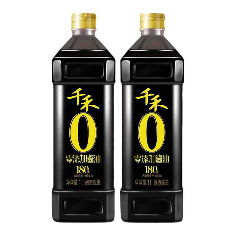 千禾0酱油头道原香180天1L酱油