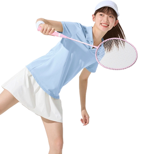 羽毛球服女新款运动套装速干健身跑步绝美网球服短裙POLO短袖上衣