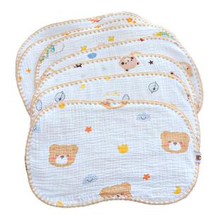 婴儿平枕0—3月新生儿云片枕巾纯棉纱布吸汗透气夏季初生宝宝枕头