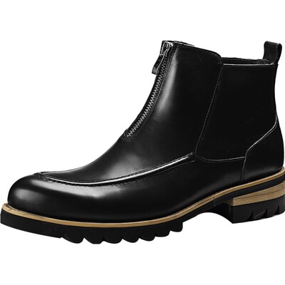 vqgt冬季英伦男士高帮尖头皮鞋