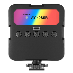 RGB全彩补光灯漫展集邮coser专用手持夹手机桌面直播便携面光灯美颜柔光室内户外专业自拍照led环形灯豆腐灯