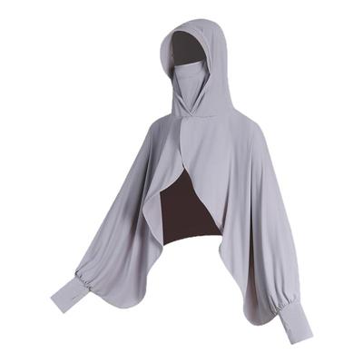 防晒披肩面罩一体长袖连帽防晒女