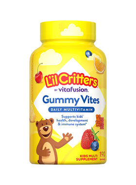 丽贵lilcritters小熊儿童营养复合维生素宝宝VB挑食锌D3叶黄素vc