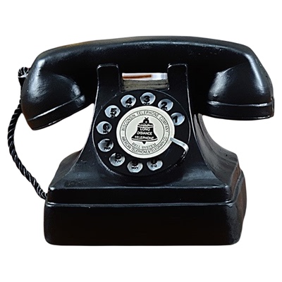 复古老式电话机摆件转盘座机模型