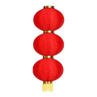 张灯结彩舞蹈道具红色灯笼连串可折叠甩彩带新年元旦表演专用演出