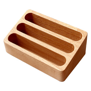 实木创意名片盒展示架桌面前台木质架子摆台高档摆放架男女商务大容量卡片收纳盒架座摆件个性名片夹立式定制