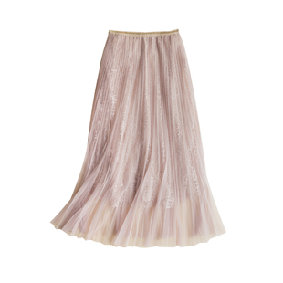 做出了五六百的品质!轻奢重工精美刺绣手工钉珠松紧腰网纱半身裙