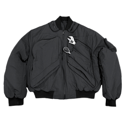 POPPROJECT三级甲战术立体多口袋拉链ma1夹克bomber棉服外套