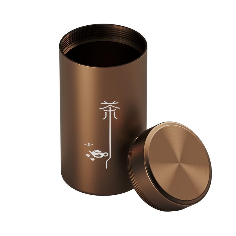 铝合金随身茶叶小罐便携迷你密封空罐日式金属出差车载包装盒空罐
