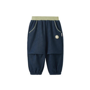 [幼儿园裤]博睿恩儿童一体绒裤子春秋薄绒款宝宝加绒休闲百搭裤子