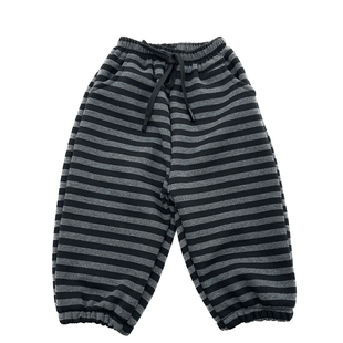 男童秋冬加绒裤子2025新款儿童一体绒加厚洋气条纹百搭卫裤运动裤