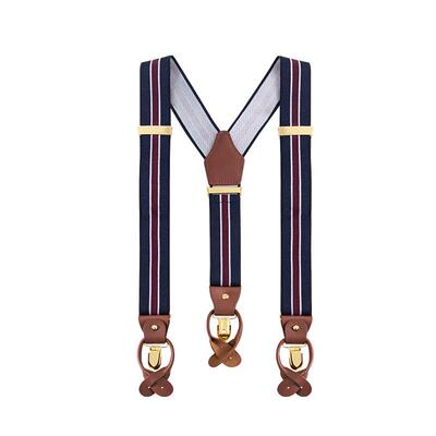 CULTUM男士松紧两用扣真皮男西裤