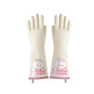 丁腈手套家务洗碗耐用冬季加绒女士干活专用家用搞卫生洗衣服防水