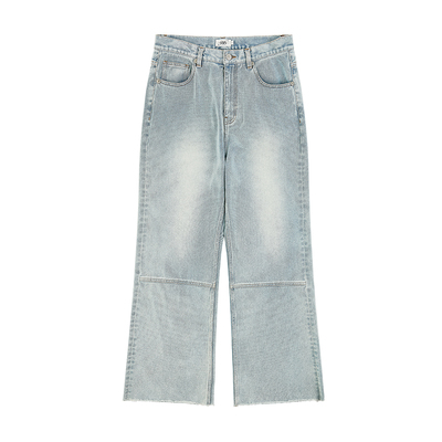 GOODBAI 916 logo洗色拼接微喇牛仔裤