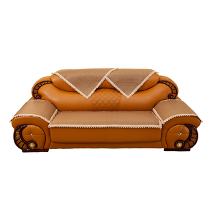 冰丝皮沙发垫夏天沙发凉席皮质沙发专用垫夏季防滑凉垫皮沙发坐垫