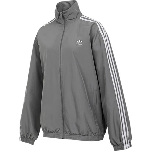 Adidas/阿迪达斯正品三叶草女士三条纹梭织翻领外套JD3394