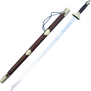 龙泉古羽宝剑刀剑 仿铜太极软剑 不锈钢起脊晨练武术太极剑未开刃