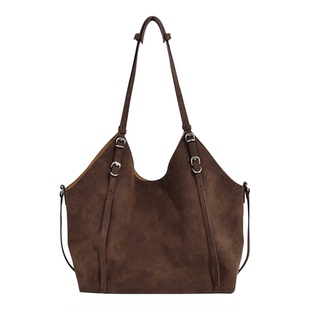 DAOR慵懒松弛感麂皮托特包女2025秋冬新款大容量包包通勤单肩大包