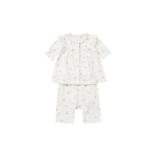 BLUEDOG蓝狗韩国宝宝内衣小碎花满印内衣套装婴儿舒适透气