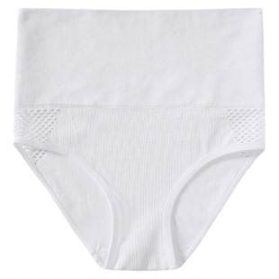 CINOON欧美高腰收腹内裤女无痕高弹透气辣妹塑形收小肚提臀三角裤