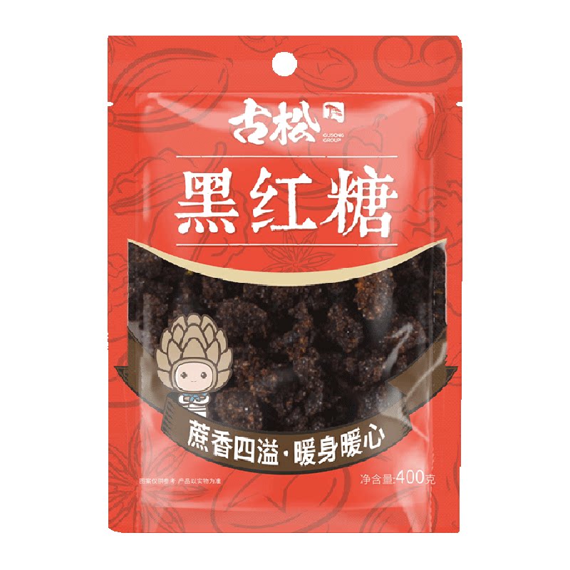 古松食糖黑红糖冲饮奶茶麻花原料产妇生理期女生