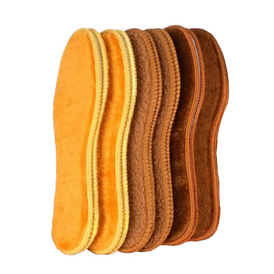 加绒加厚冬季保暖鞋垫棉透气吸汗男女舒适防臭毛绒软皮毛一体除臭